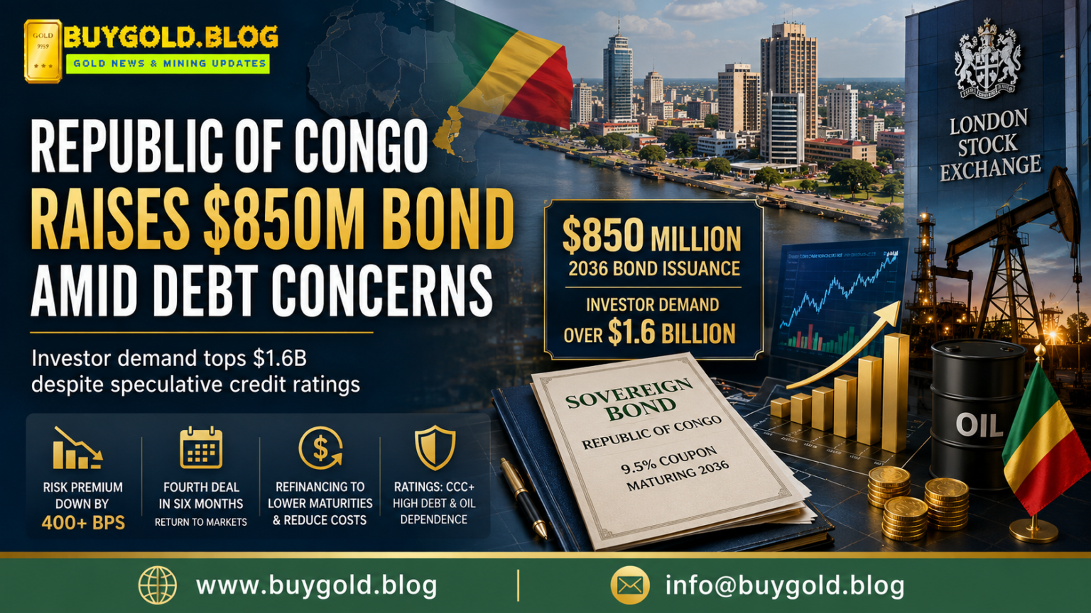 Congo Raises $850 Million in New International Bond Sale Republic of Congo Raises $850 Million Bond Despite Debt Risks