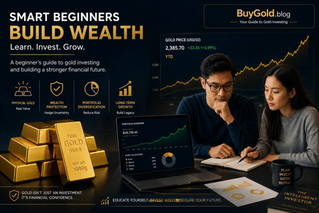 Beginner guide showing different ways to invest in gold in 2026
