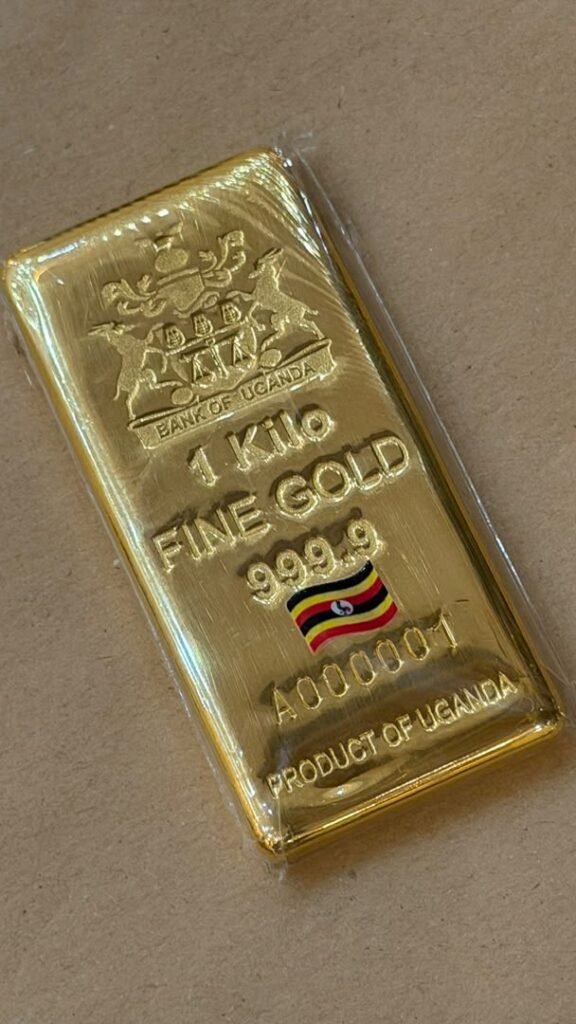 Kampala gold refinery 99.9% purity bar ready for export